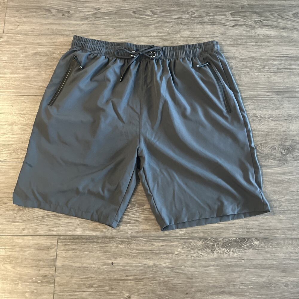 Fgnfyis Men's Gym Shorts Linerless 5 Shorts for Men Dark Gray XXL
